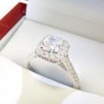 cushion diamond halo