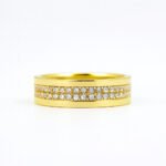 Yellow Gold and Cognac Diamond Man’s Wedding Ring