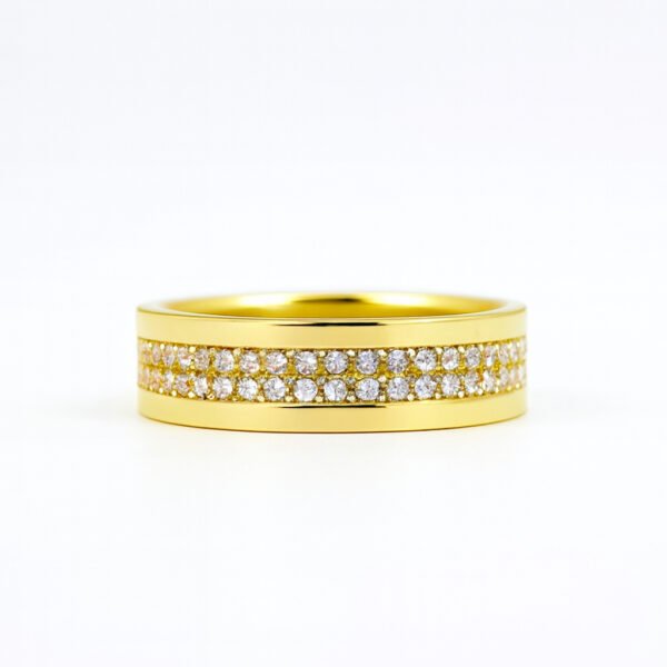Yellow Gold and Cognac Diamond Man’s Wedding Ring
