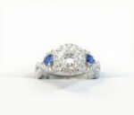 Diamond and Sapphire Engagement Ring