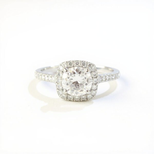Square Diamond Engagement Ring