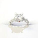 Engagement Ring with Ruby Accent