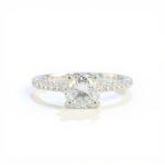 Petite French-Pave Engagement Ring
