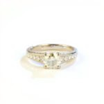 White & Rose Gold engagement ring