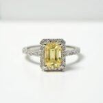 Yellow Diamond Halo Engagement Ring