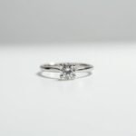 Four Prong Knife Edge Engagement Ring