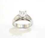 Solitaire Engagement Ring with Wide Band