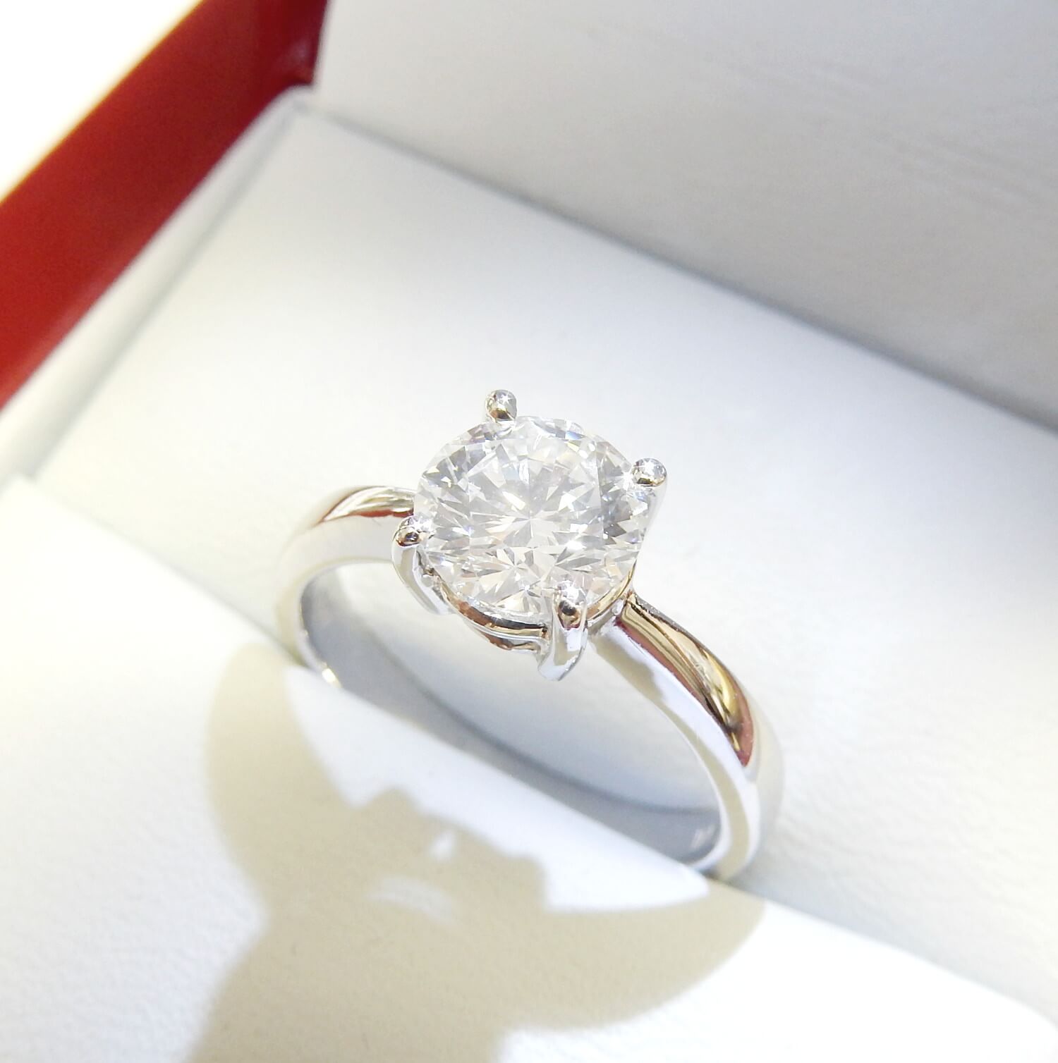 Four Prong Basket Solitaire Diamond Engagement Ring Diamondnet