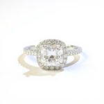 Halo Cushion Diamond Engagement Ring