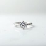 Six Prong Knife Edge Solitaire Engagement Ring