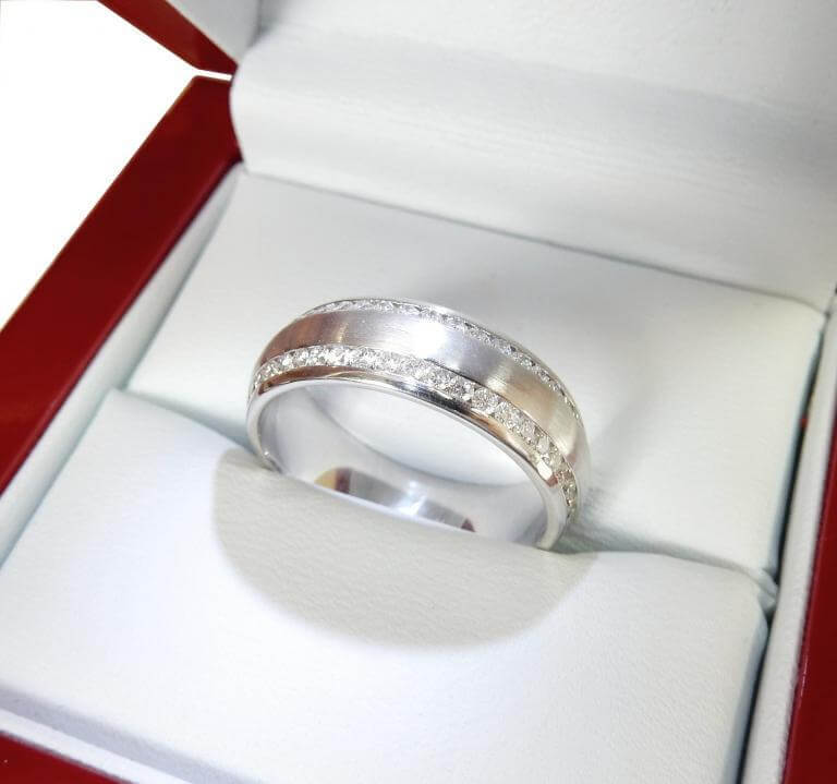 Mans diamond wedding band