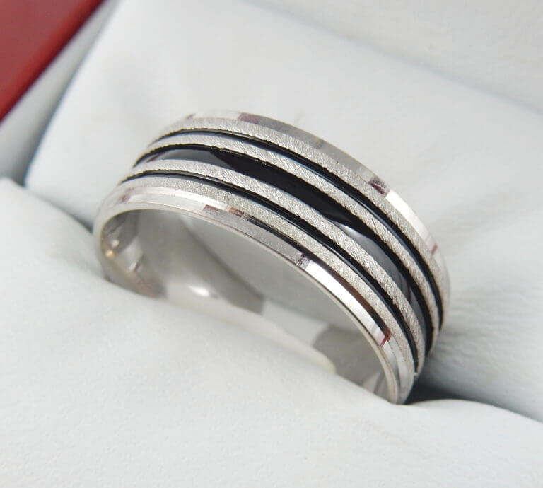 White Gold Wedding Band DNFL8-1656