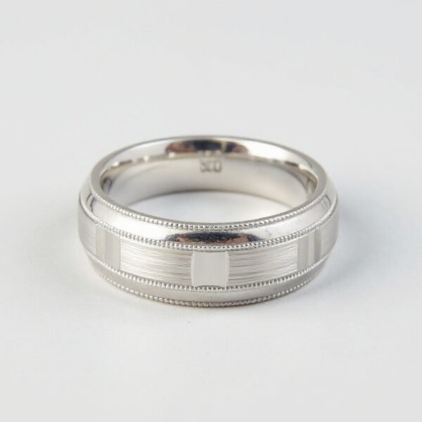 Customizable White Gold Wedding Ring