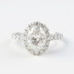 Vintage Oval Halo Engagement Ring