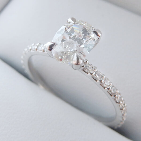 0.78ct Oval Diamond in 14k White Gold Ring