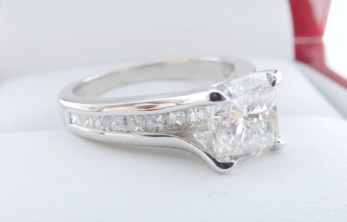 1.52ct Natural Cushion Diamond Ring