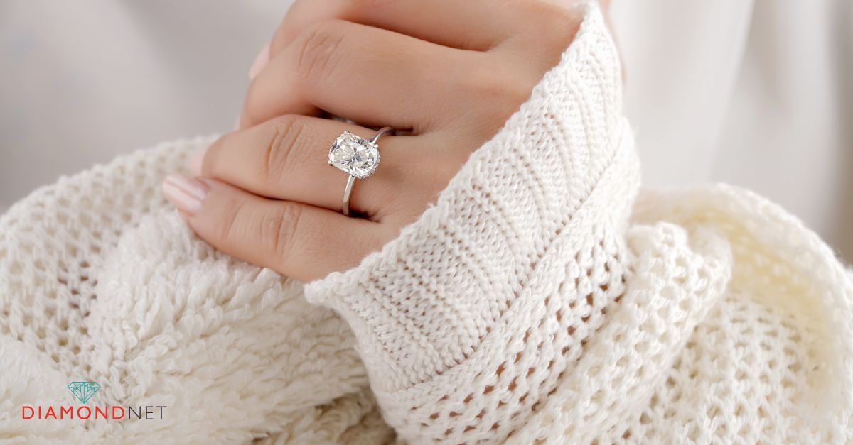 Current engagement ring design trends involving 4- and 6-prong settings