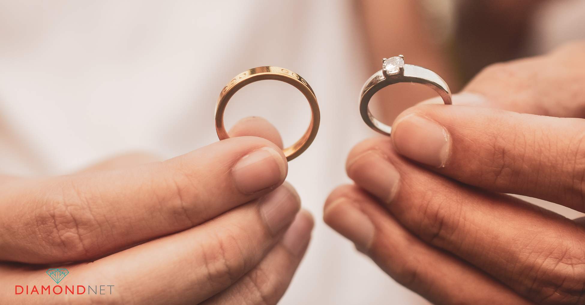 Perfect Couple’s Wedding Bands at DiamondNet