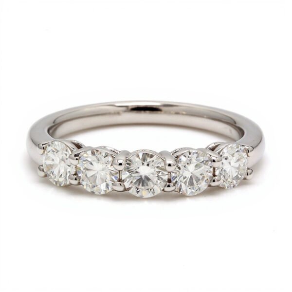 Five-Stone Shared-Prong Band