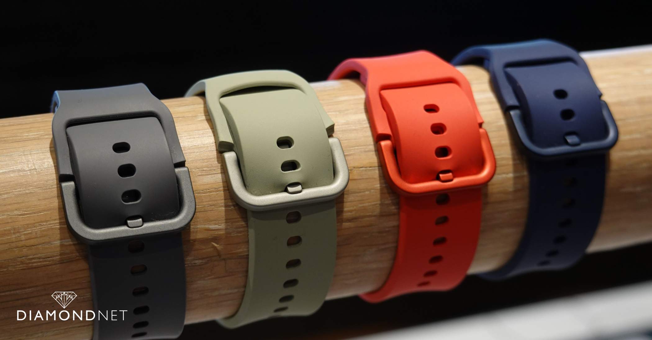 A collection of colourful rubber and silicone watch straps