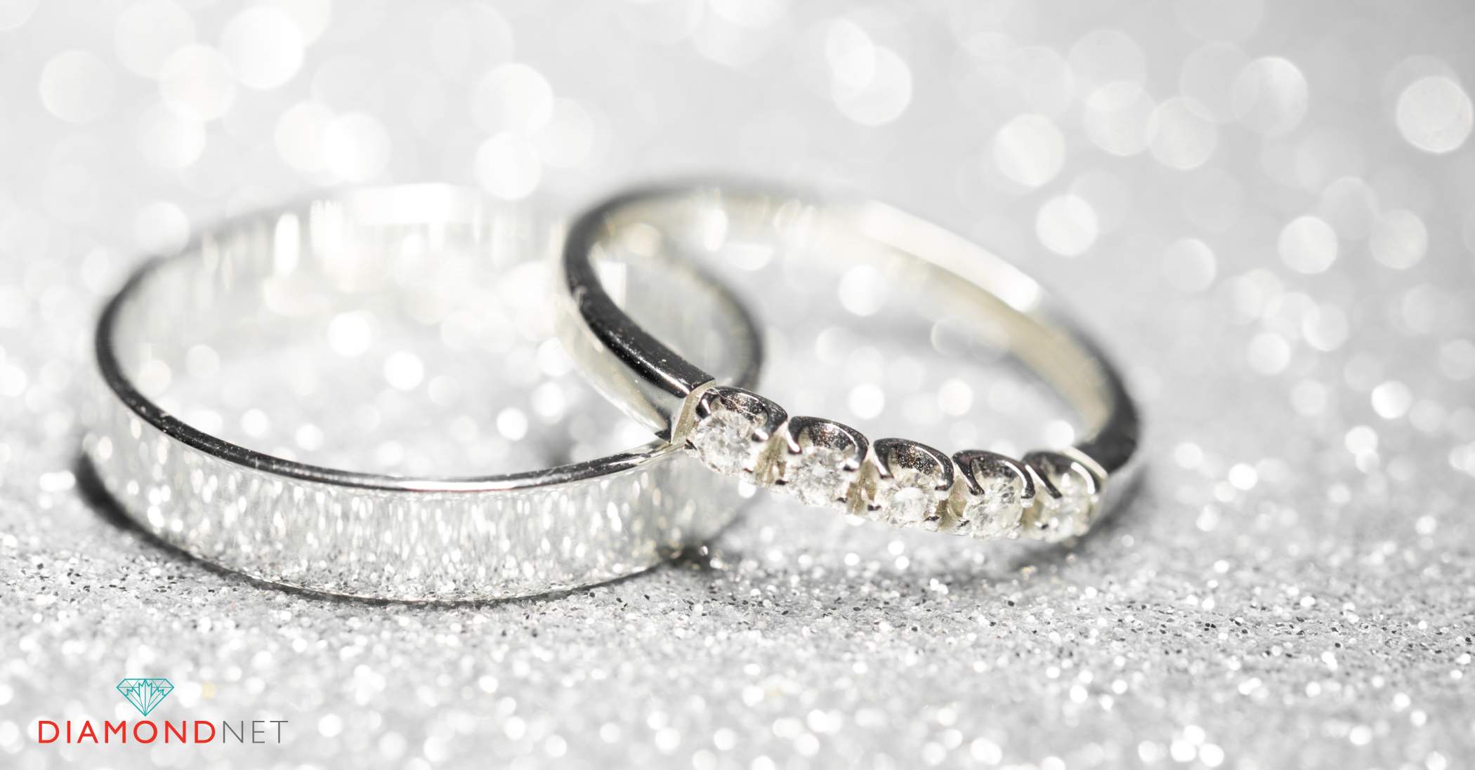 A pair of diamond rings, beautifully soldered