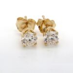 Screw‑Back Diamond Stud Earrings