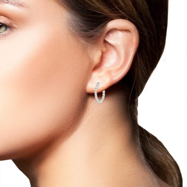 1.13ct In/Out Hoop Earrings SE106-A