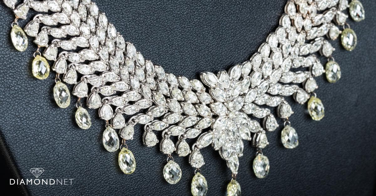 Stunning floral diamond necklace