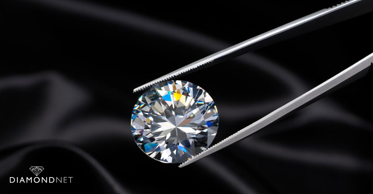 A Canadian diamond displayed on a surface, showcasing its unique characteristics