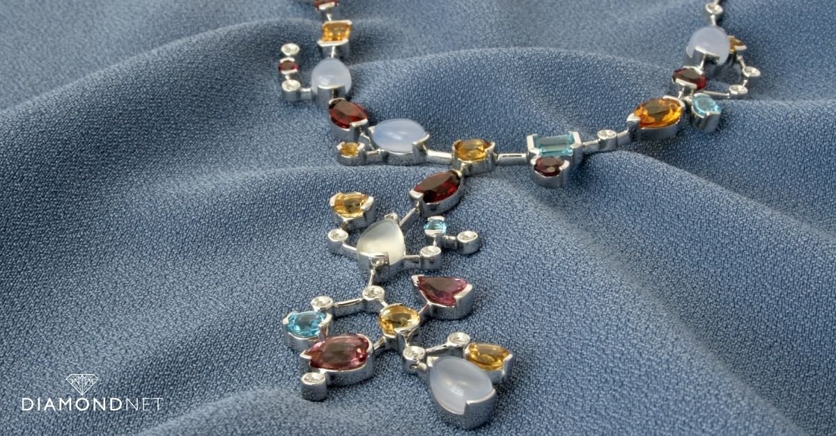 A vibrant necklace, showcasing the beaded jewelry trends for 2025