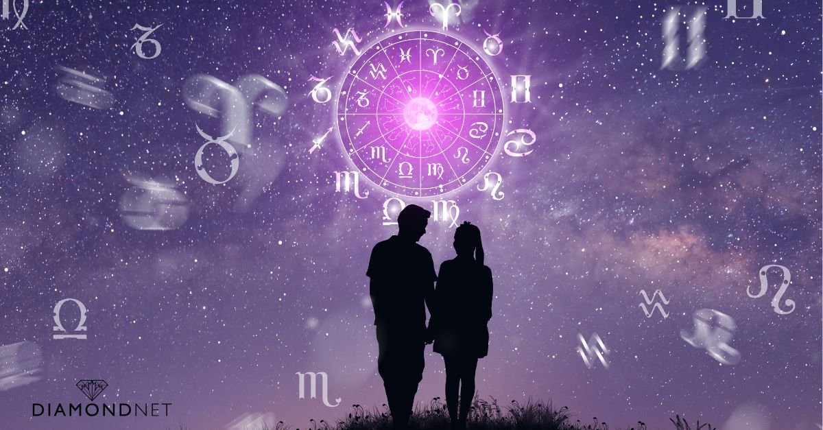 A man and woman holding hands, both wearing rings, symbolizing their zodiac compatibility for marriage