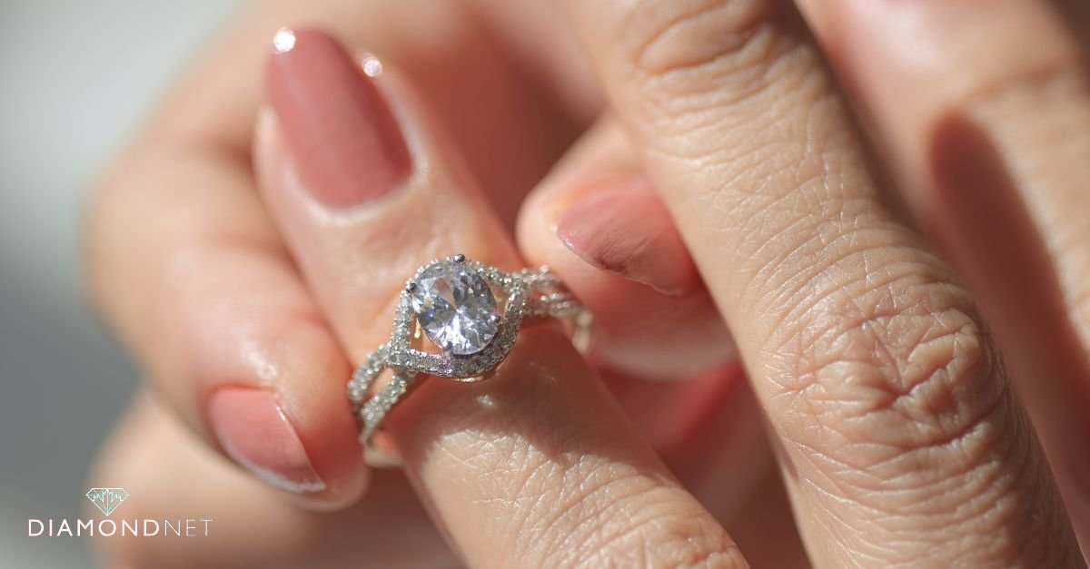 A woman collaborating with a jeweller to design a custom ring